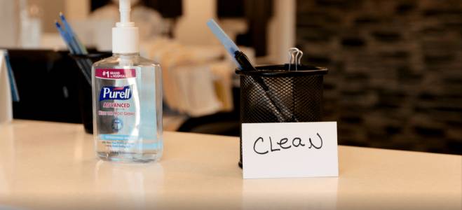 clean and hygiene environment at dental office